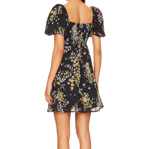Steve Madden Black Floral Mini Dress - Picture 2 of 5